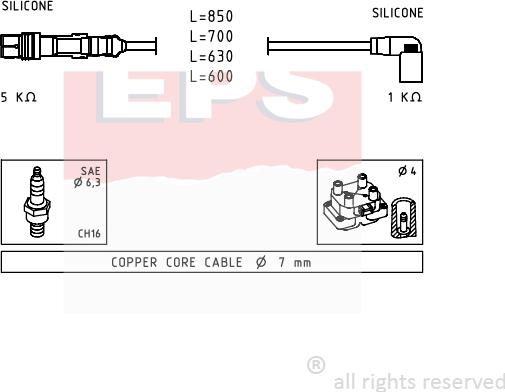 MDR EPS-1501 601 - Set kablova za paljenje www.molydon.hr