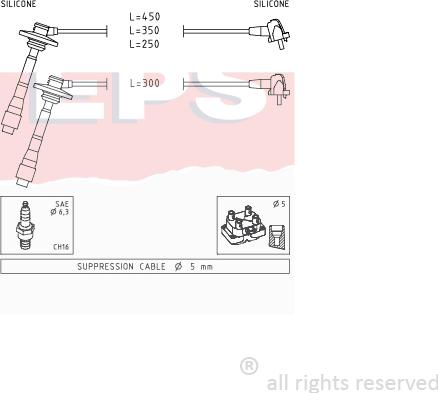 MDR EPS-1501 880 - Set kablova za paljenje www.molydon.hr