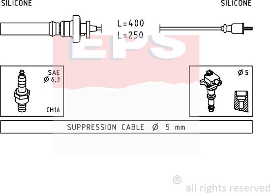 MDR EPS-1501 883 - Set kablova za paljenje www.molydon.hr