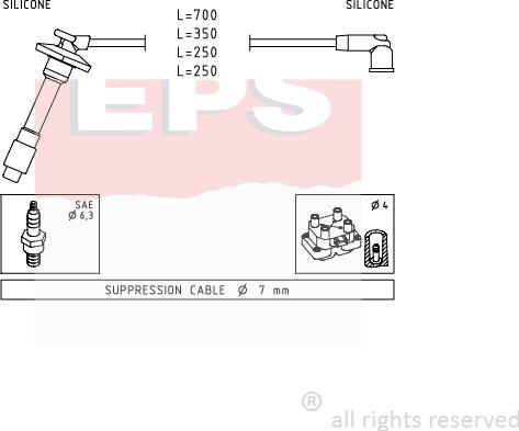 MDR EPS-1501 878 - Set kablova za paljenje www.molydon.hr