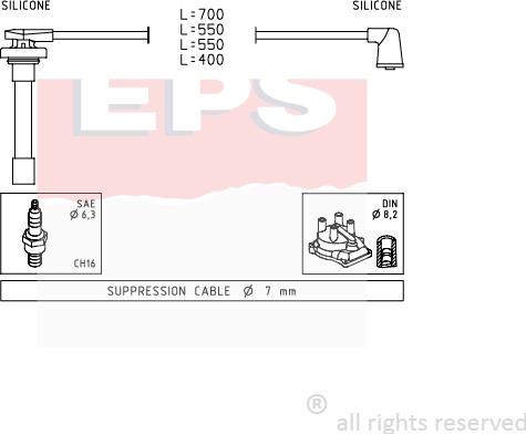 MDR EPS-1501 711 - Set kablova za paljenje www.molydon.hr