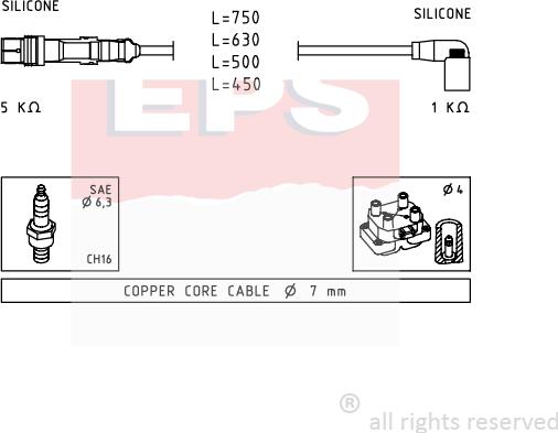 MDR EPS-1501 723 - Set kablova za paljenje www.molydon.hr