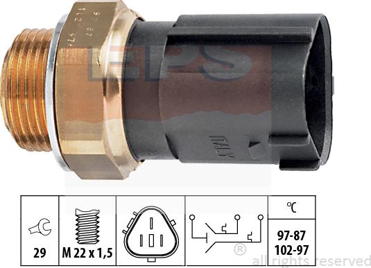 MDR EPS-1850 690 - Prekidač temperature, ventilator radijatora / klima uređaja www.molydon.hr