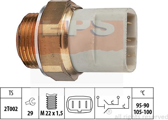 MDR EPS-1850 697 - Prekidač temperature, ventilator radijatora / klima uređaja www.molydon.hr