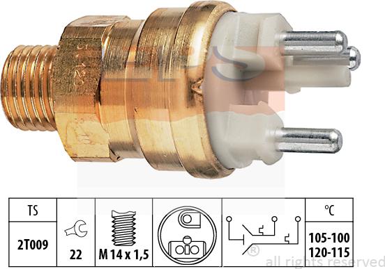 MDR EPS-1850 659 - Prekidač temperature, ventilator radijatora / klima uređaja www.molydon.hr