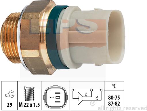 MDR EPS-1850 654 - Prekidač temperature, ventilator radijatora / klima uređaja www.molydon.hr