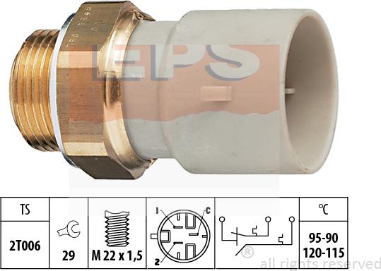 MDR EPS-1850 655 - Prekidač temperature, ventilator radijatora / klima uređaja www.molydon.hr