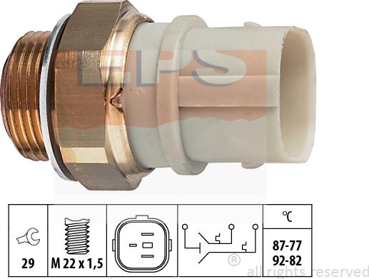 MDR EPS-1850 651 - Prekidač temperature, ventilator radijatora / klima uređaja www.molydon.hr