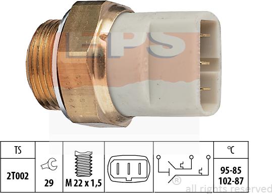 MDR EPS-1850 605 - Prekidač temperature, ventilator radijatora / klima uređaja www.molydon.hr