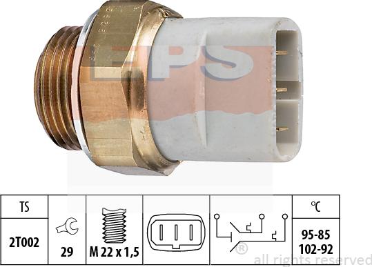 MDR EPS-1850 635 - Prekidač temperature, ventilator radijatora / klima uređaja www.molydon.hr