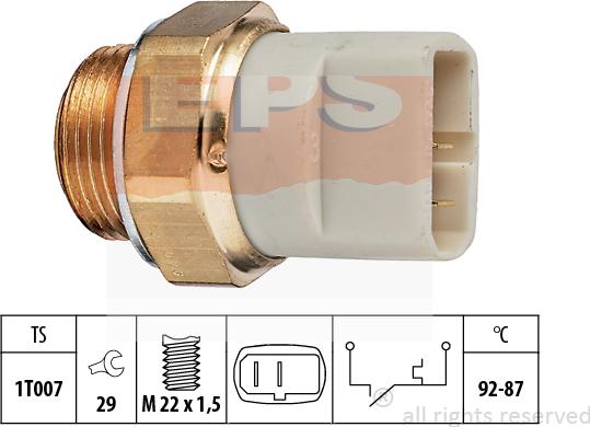 MDR EPS-1850 049 - Prekidač temperature, ventilator radijatora / klima uređaja www.molydon.hr