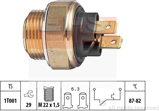 MDR EPS-1850 017 - Prekidač temperature, ventilator radijatora / klima uređaja www.molydon.hr