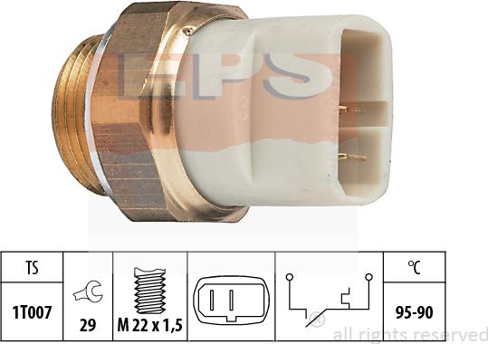 MDR EPS-1850 027 - Prekidač temperature, ventilator radijatora / klima uređaja www.molydon.hr