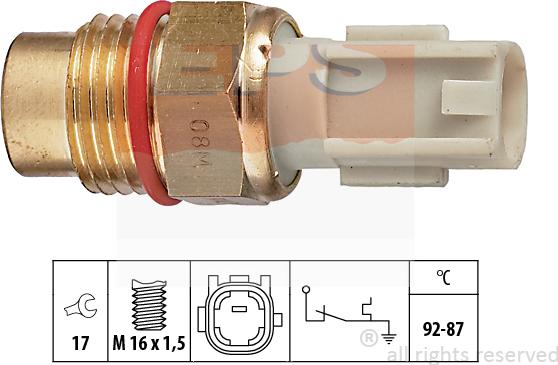 MDR EPS-1850 198 - Prekidač temperature, ventilator radijatora / klima uređaja www.molydon.hr