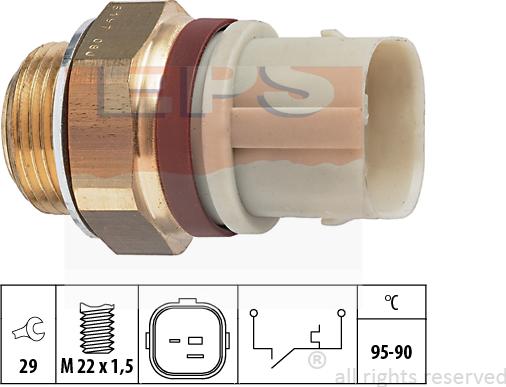 MDR EPS-1850 197 - Prekidač temperature, ventilator radijatora / klima uređaja www.molydon.hr