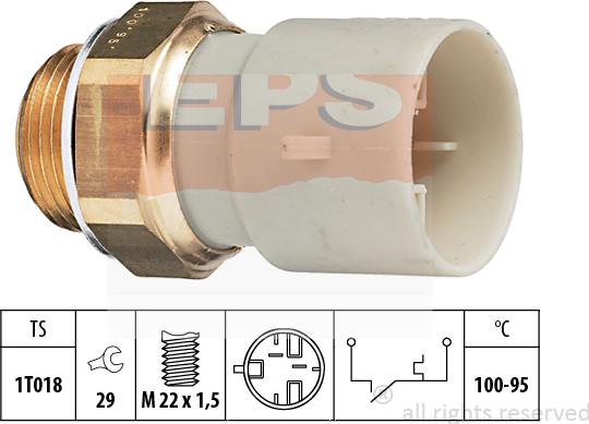 MDR EPS-1850 147 - Prekidač temperature, ventilator radijatora / klima uređaja www.molydon.hr