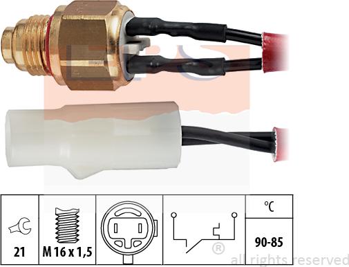 MDR EPS-1850 110 - Prekidač temperature, ventilator radijatora / klima uređaja www.molydon.hr