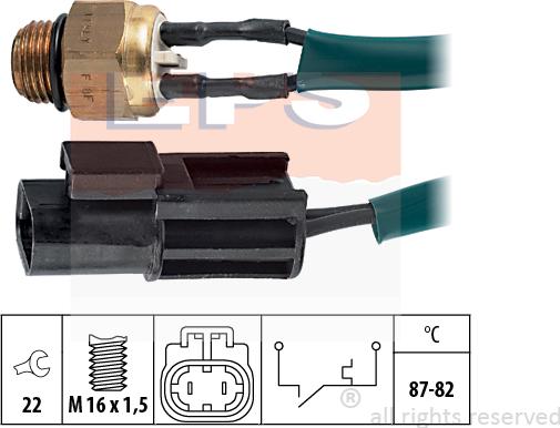 MDR EPS-1850 112 - Prekidač temperature, ventilator radijatora / klima uređaja www.molydon.hr