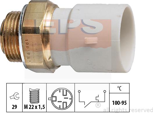 MDR EPS-1850 182 - Prekidač temperature, ventilator radijatora / klima uređaja www.molydon.hr