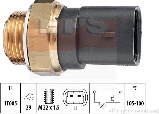 MDR EPS-1850 241 - Prekidač temperature, ventilator radijatora / klima uređaja www.molydon.hr