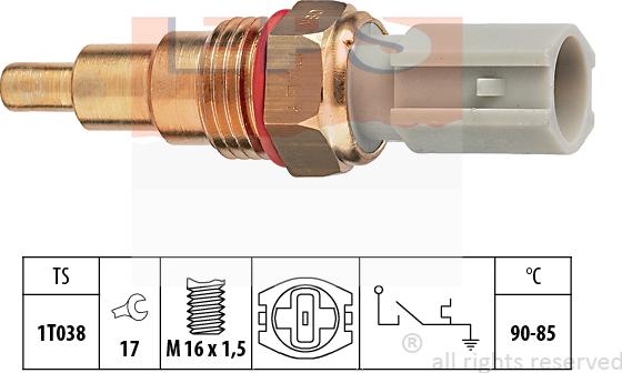 MDR EPS-1850 205 - Prekidač temperature, ventilator radijatora / klima uređaja www.molydon.hr