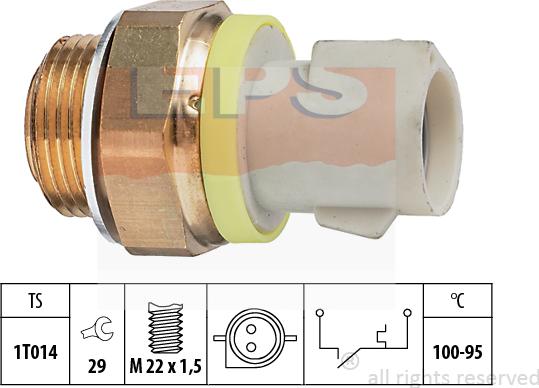 MDR EPS-1850 280 - Prekidač temperature, ventilator radijatora / klima uređaja www.molydon.hr