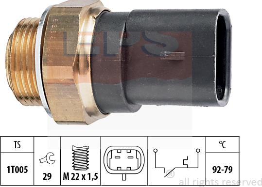 MDR EPS-1850 288 - Prekidač temperature, ventilator radijatora / klima uređaja www.molydon.hr