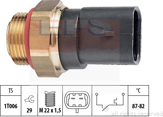 MDR EPS-1850 230 - Prekidač temperature, ventilator radijatora / klima uređaja www.molydon.hr