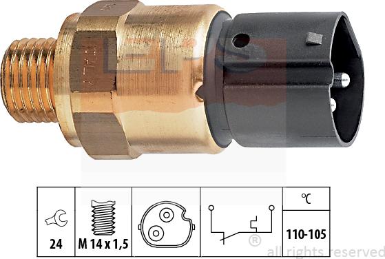 MDR EPS-1850 273 - Prekidač temperature, ventilator radijatora / klima uređaja www.molydon.hr