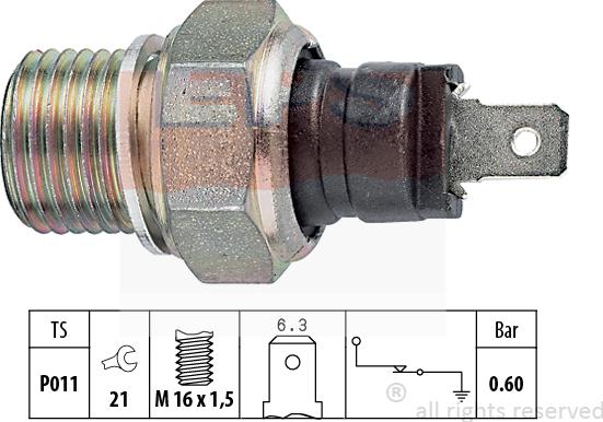 MDR EPS-1800 021 - Senzor, pritisak ulja www.molydon.hr