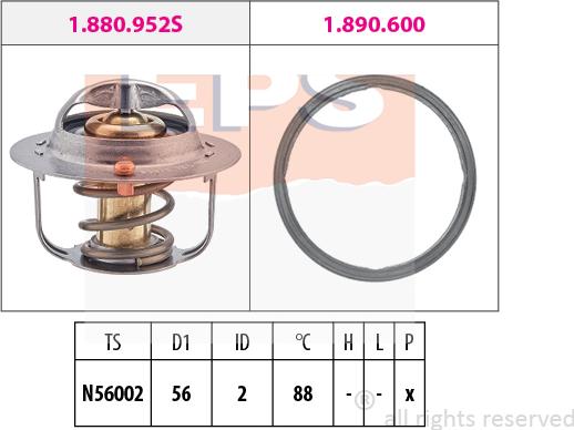 MDR EPS-1880 952 - Termostat, rashladna tekućinu www.molydon.hr