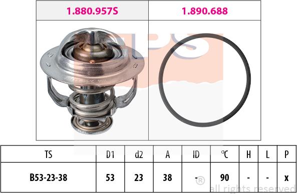 MDR EPS-1880 957 - Termostat, rashladna tekućinu www.molydon.hr