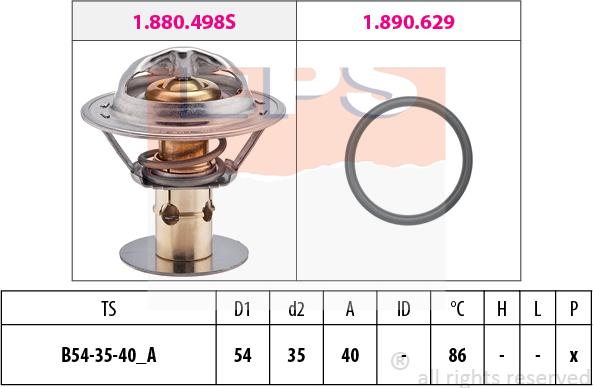 MDR EPS-1880 498 - Termostat, rashladna tekućinu www.molydon.hr