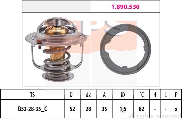 MDR EPS-1880 493 - Termostat, rashladna tekućinu www.molydon.hr