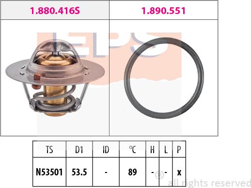 MDR EPS-1880 416 - Termostat, rashladna tekućinu www.molydon.hr