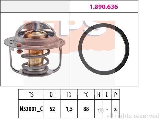 MDR EPS-1880 554 - Termostat, rashladna tekućinu www.molydon.hr