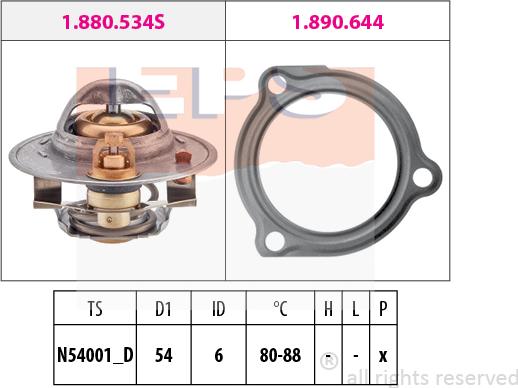 MDR EPS-1880 587 - Termostat, rashladna tekućinu www.molydon.hr