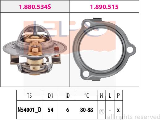 MDR EPS-1880 534 - Termostat, rashladna tekućinu www.molydon.hr