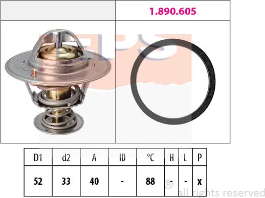 MDR EPS-1880 537 - Termostat, rashladna tekućinu www.molydon.hr