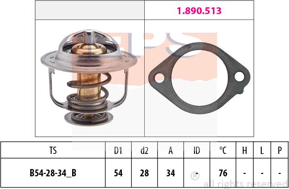 MDR EPS-1880 521 - Termostat, rashladna tekućinu www.molydon.hr