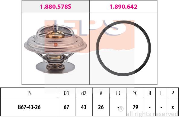 MDR EPS-1880 578 - Termostat, rashladna tekućinu www.molydon.hr