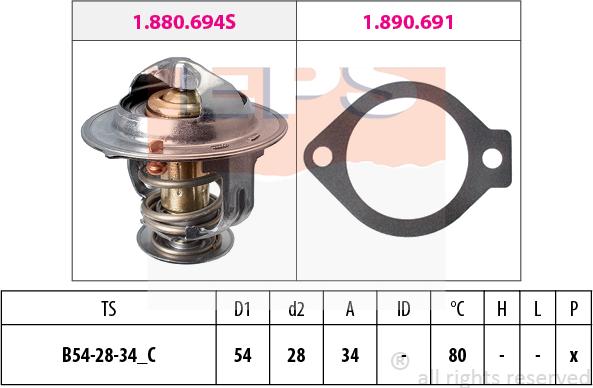 MDR EPS-1880 694 - Termostat, rashladna tekućinu www.molydon.hr