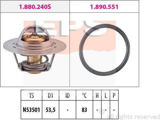 MDR EPS-1880 654 - Termostat, rashladna tekućinu www.molydon.hr