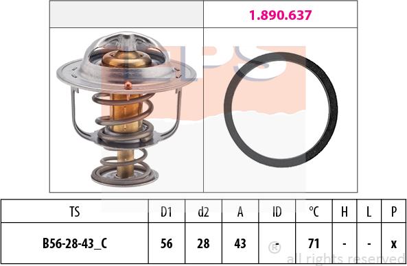 MDR EPS-1880 650 - Termostat, rashladna tekućinu www.molydon.hr