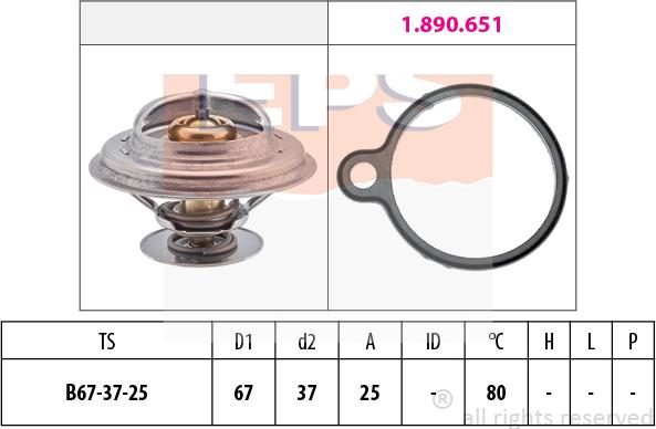 MDR EPS-1880 613 - Termostat, rashladna tekućinu www.molydon.hr