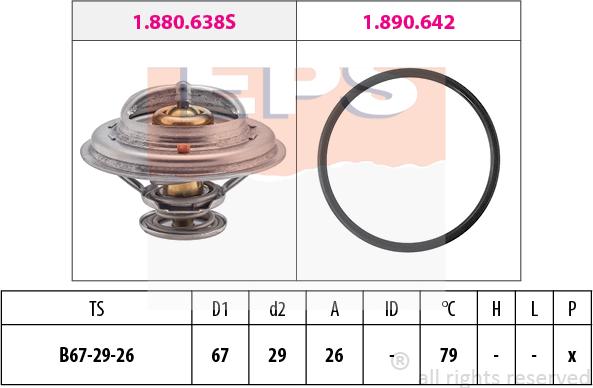 MDR EPS-1880 638 - Termostat, rashladna tekućinu www.molydon.hr