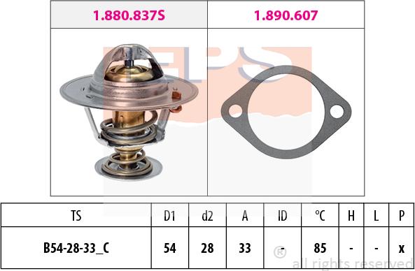 MDR EPS-1880 838 - Termostat, rashladna tekućinu www.molydon.hr