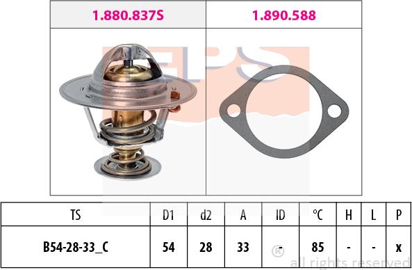 MDR EPS-1880 837 - Termostat, rashladna tekućinu www.molydon.hr