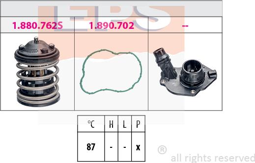 MDR EPS-1880 827K - Termostat, rashladna tekućinu www.molydon.hr