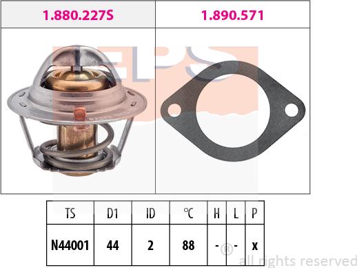 MDR EPS-1880 390 - Termostat, rashladna tekućinu www.molydon.hr